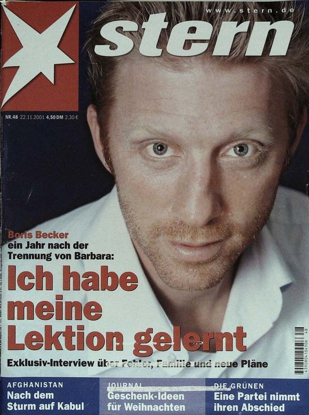 Stern Magazin Deutschland 2001-48 Boris Becker Die Grünen