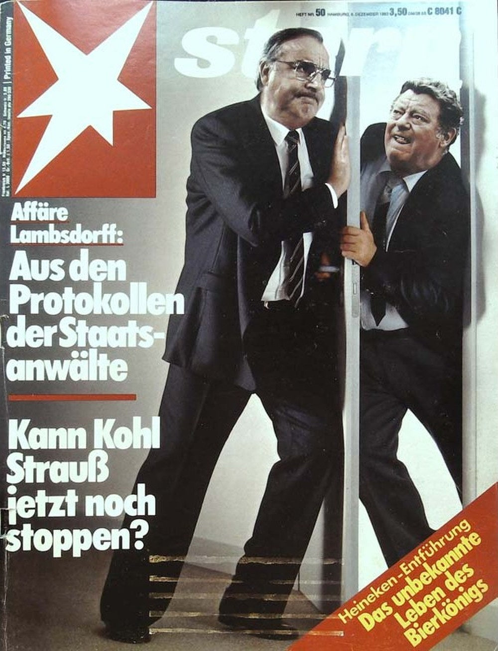 Stern Magazin Deutschland 1983-50 Helmut Kohl Franz Josef Strauß Otto Graf Lambsdorff Freddy Heineken