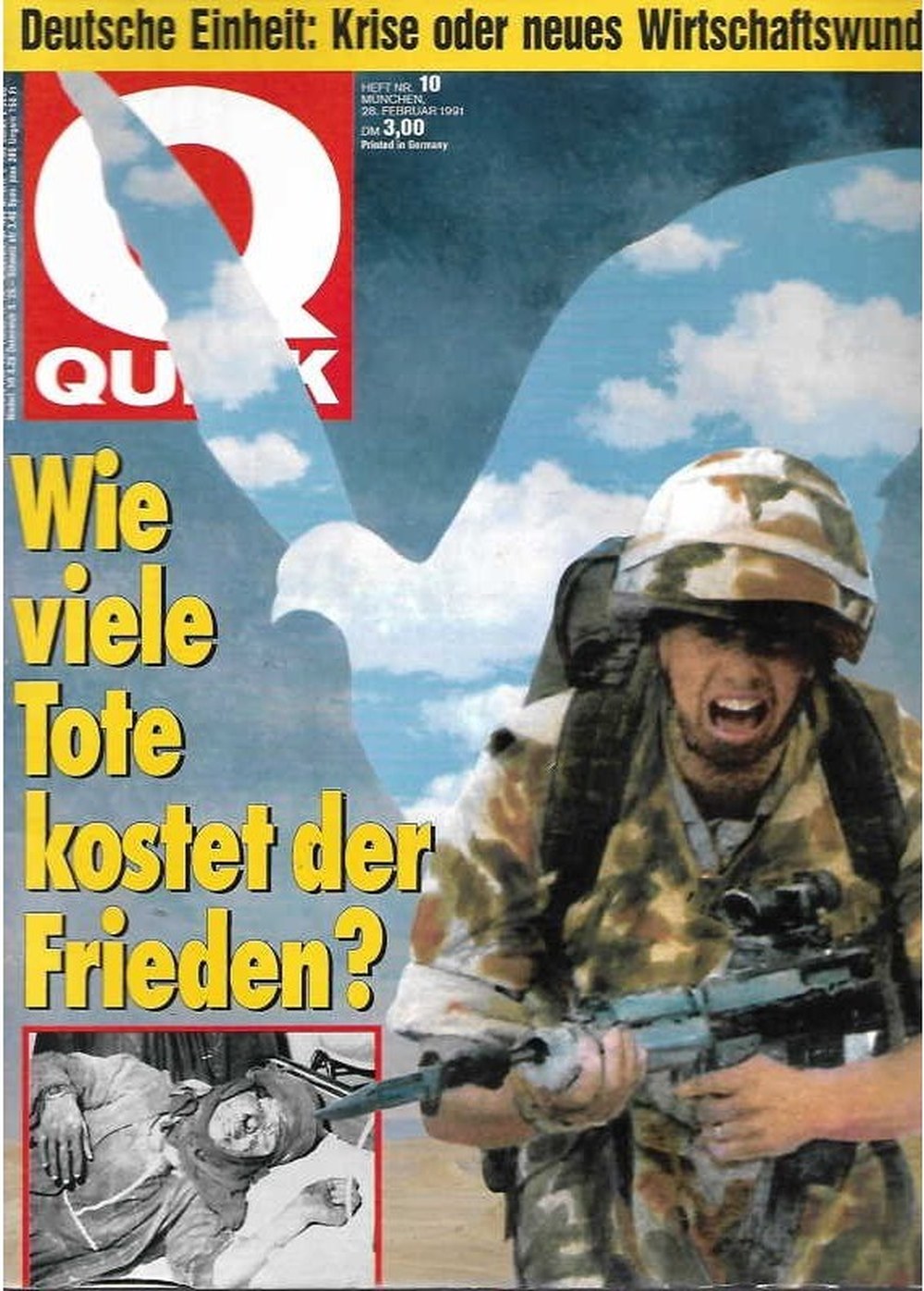 Quick Magazin Deutschland 1991-10 Golfkrieg Deutsche Wiedervereinigung Wirtschaftskrise