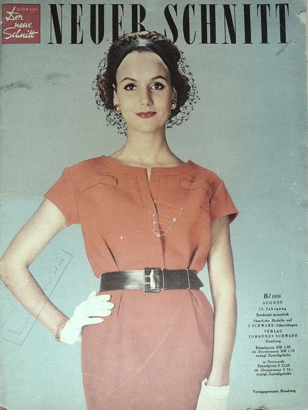 Schnitt Magazin Deutschland 1959-08 Damenmode Schnittmuster Sommerkleid