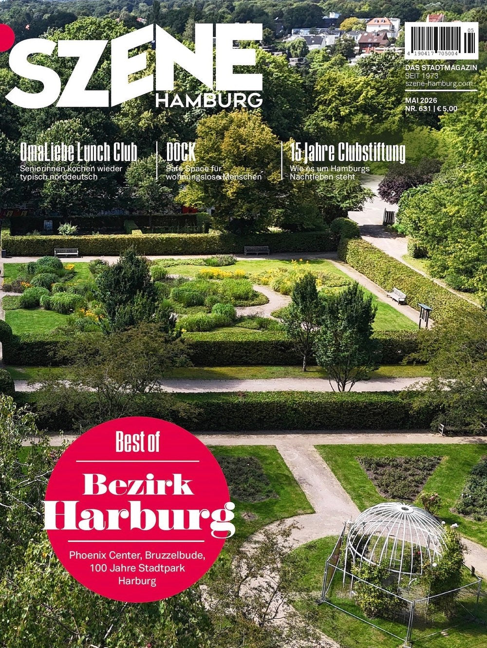 Szene Magazin Deutschland 2026-05 Bezirk Harburg Phoenix Center 100 Jahre Stadtpark Harburg