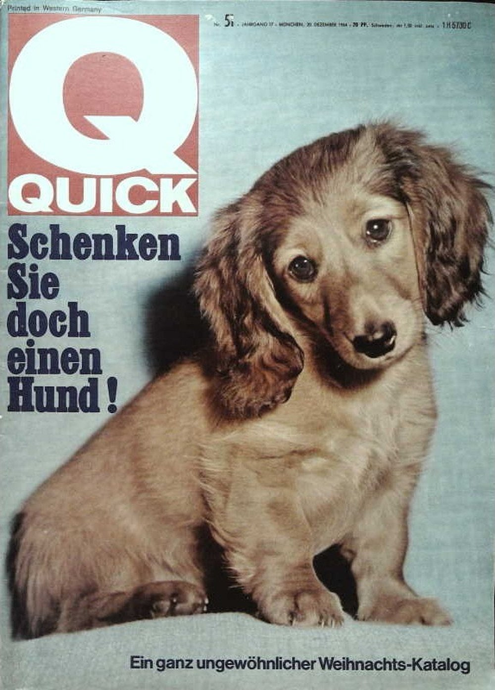 Quick Magazin Deutschland 1964-51 Hund Weihnachts-Katalog Haustier