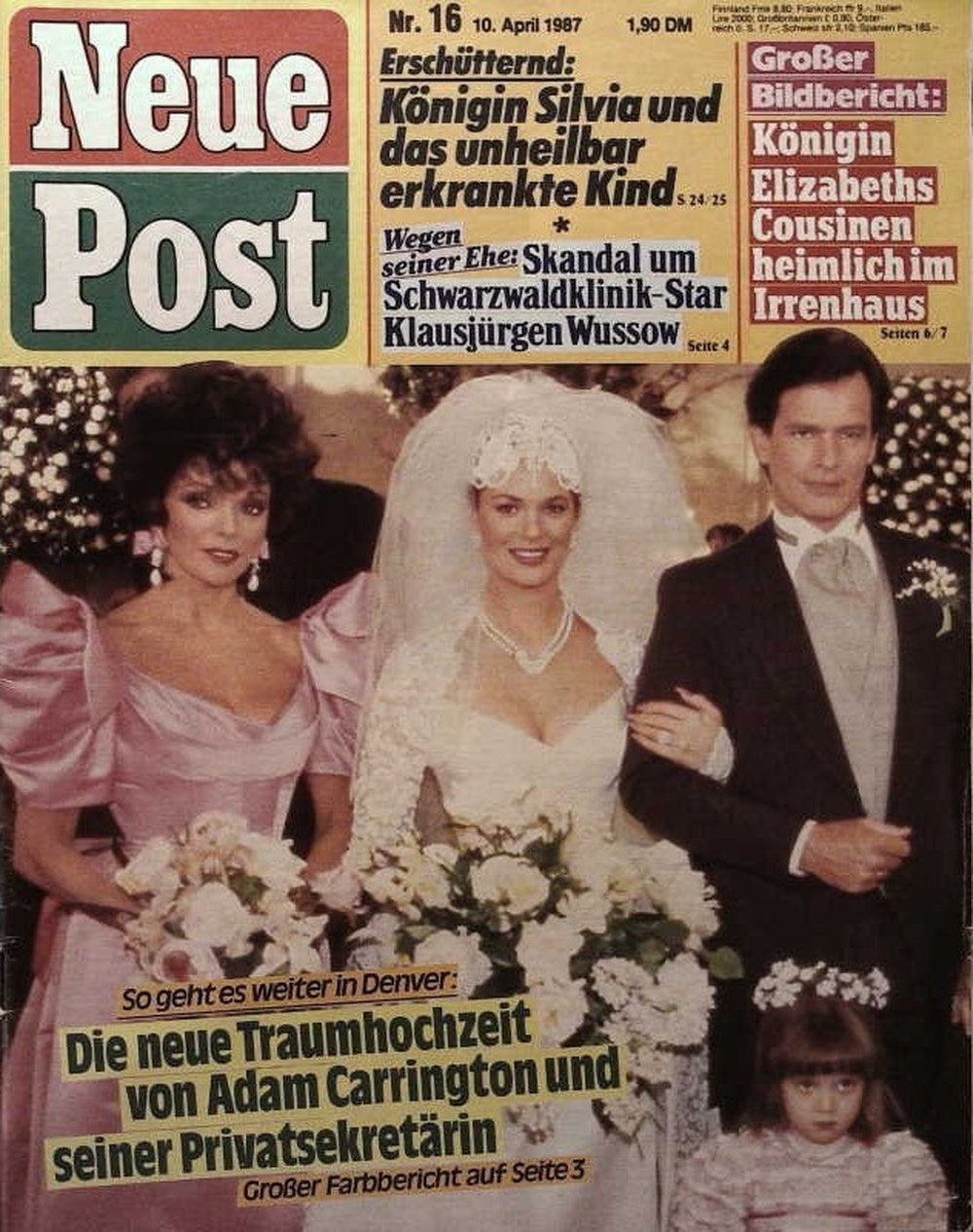 Neue Post Sonderheft Magazin Deutschland 1987-16 Joan Collins Gordon Thomson Klausjürgen Wussow Queen Silvia Of Sweden Queen Elizabeth II
