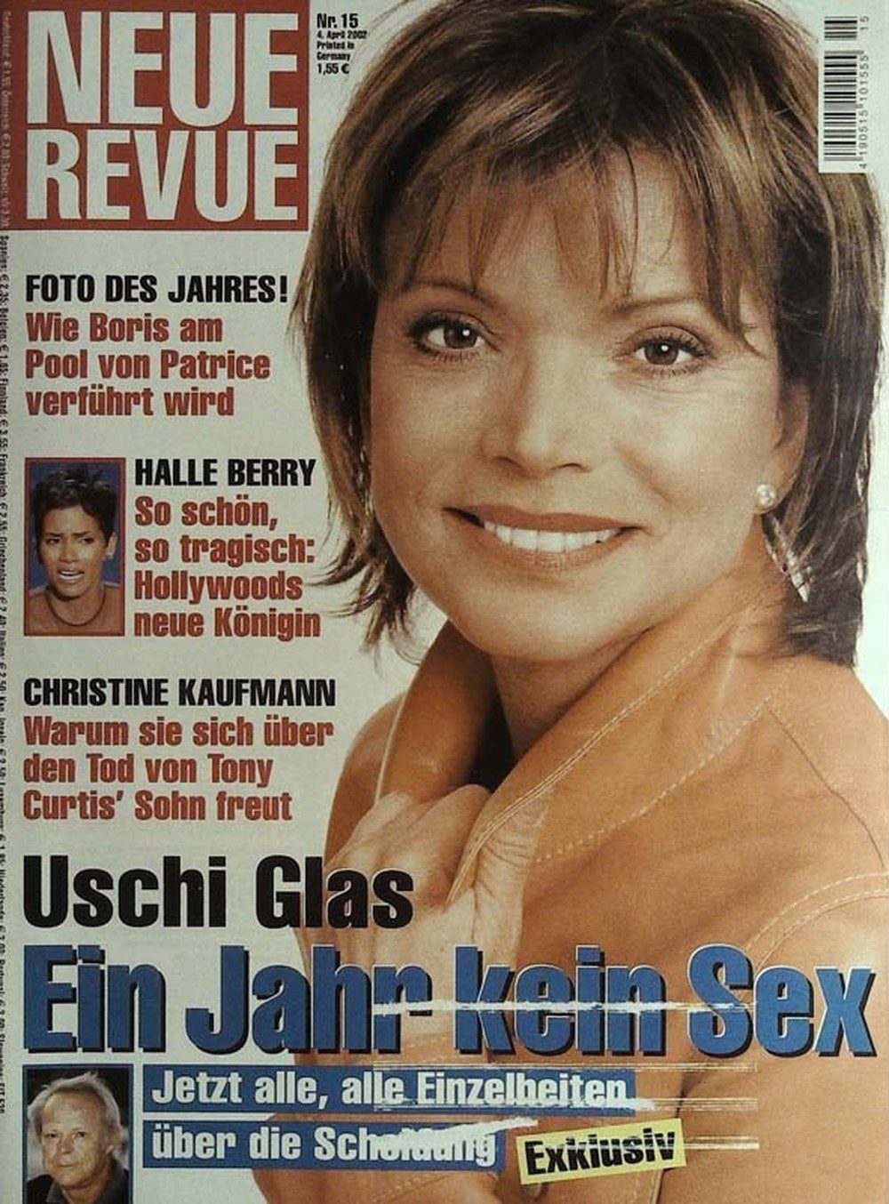 Neue Revue Magazin Deutschland 2002-15 Uschi Glas Halle Berry Christine Kaufmann Boris Becker Tony Curtis