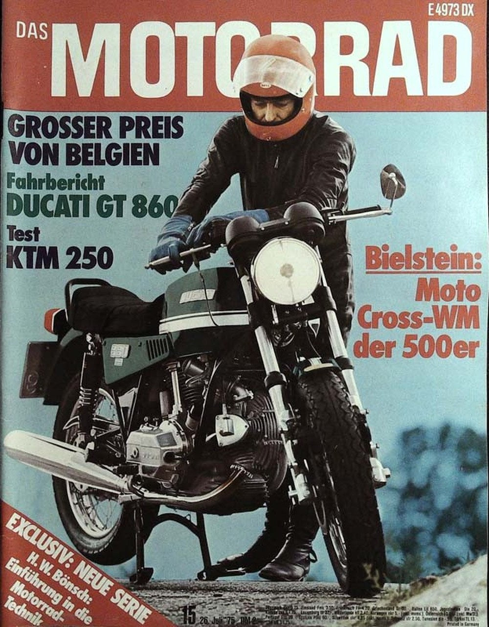 Motorrad Magazin Deutschland 1975-15 Motorrad Großer Preis Von Belgien Ducati GT 860