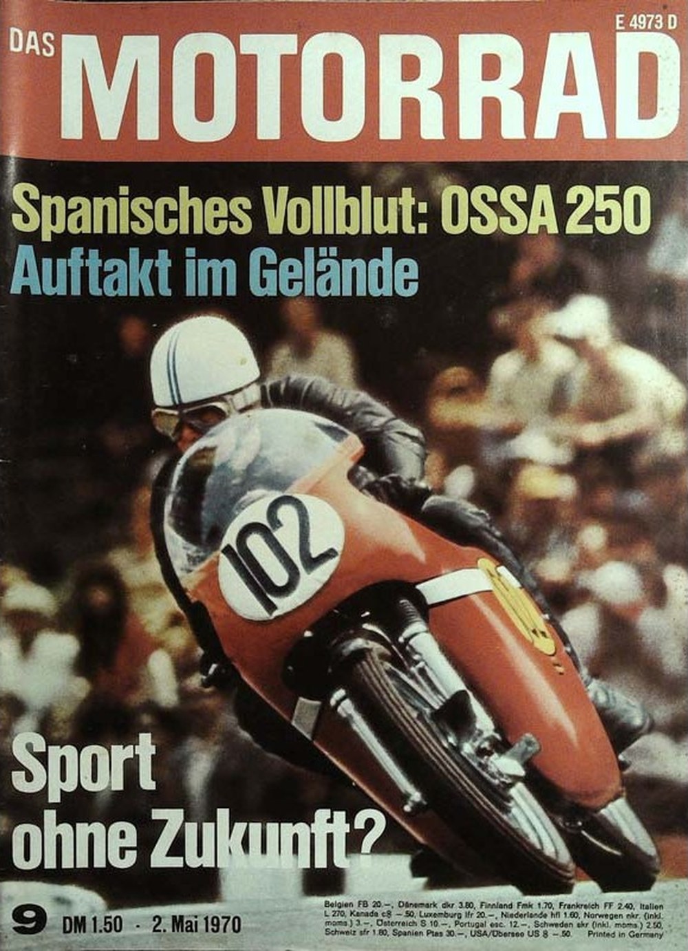 Motorrad Magazin Deutschland 1970-09 OSSA 250 Motorradrennsport Geländefahrt