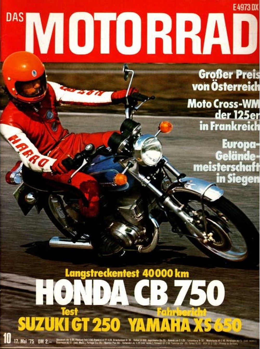 Motorrad Tijdschrift Duitsland 1975-10 Originele uitgave