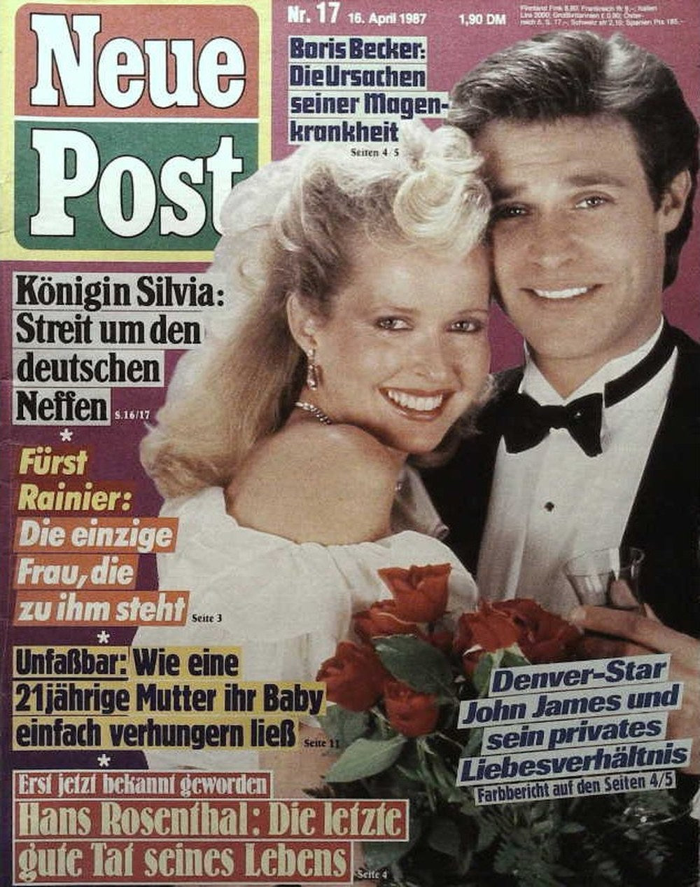 Neue Post Sonderheft Magazin Deutschland 1987-17 John James Boris Becker Hans Rosenthal