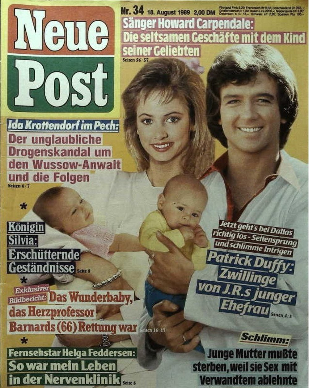 Neue Post Sonderheft Magazin Deutschland 1989-34 Patrick Duffy Howard Carpendale Ida Krottendorf Helga Feddersen Christiaan Barnard
