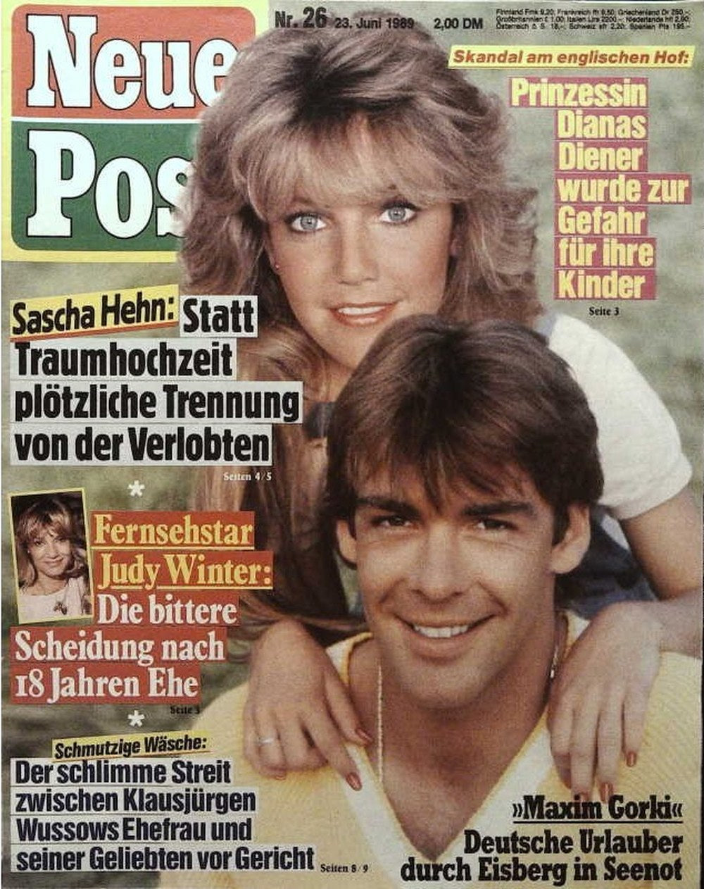 Neue Post Sonderheft Magazin Deutschland 1989-26 Sascha Hehn Judy Winter Princess Diana Klausjürgen Wussow