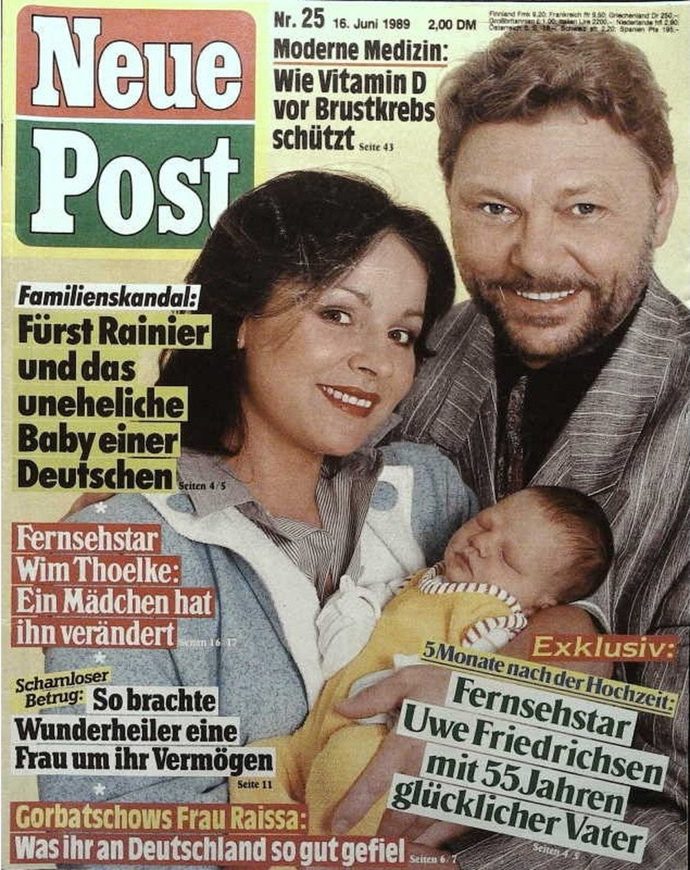 Neue Post Sonderheft Magazin Deutschland 1989-25 Uwe Friedrichsen Rainier III, Prince Of Monaco Wim Thoelke Raissa Gorbacheva