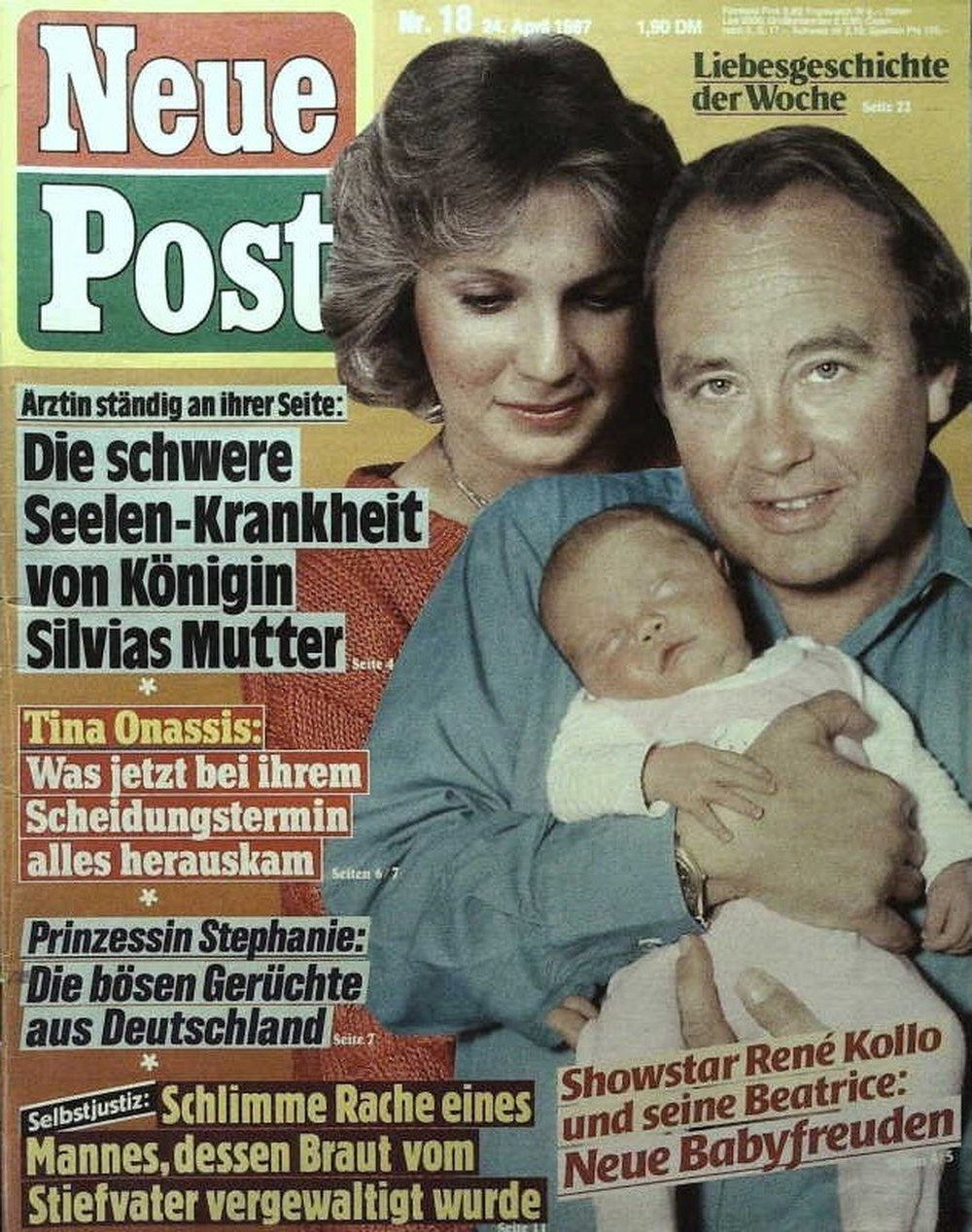 Neue Post Sonderheft Magazin Deutschland 1987-18 René Kollo Beatrice Kollo Tina Onassis Princess Stephanie Of Monaco Queen Silvia Of Sweden