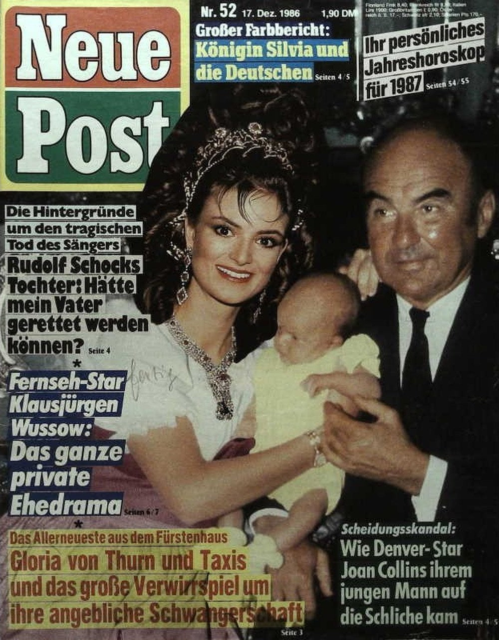 Neue Post Sonderheft Magazin Deutschland 1986-52 Gloria Von Thurn Und Taxis Johannes Von Thurn Und Taxis Rudolf Schock Klausjürgen Wussow Joan Collins