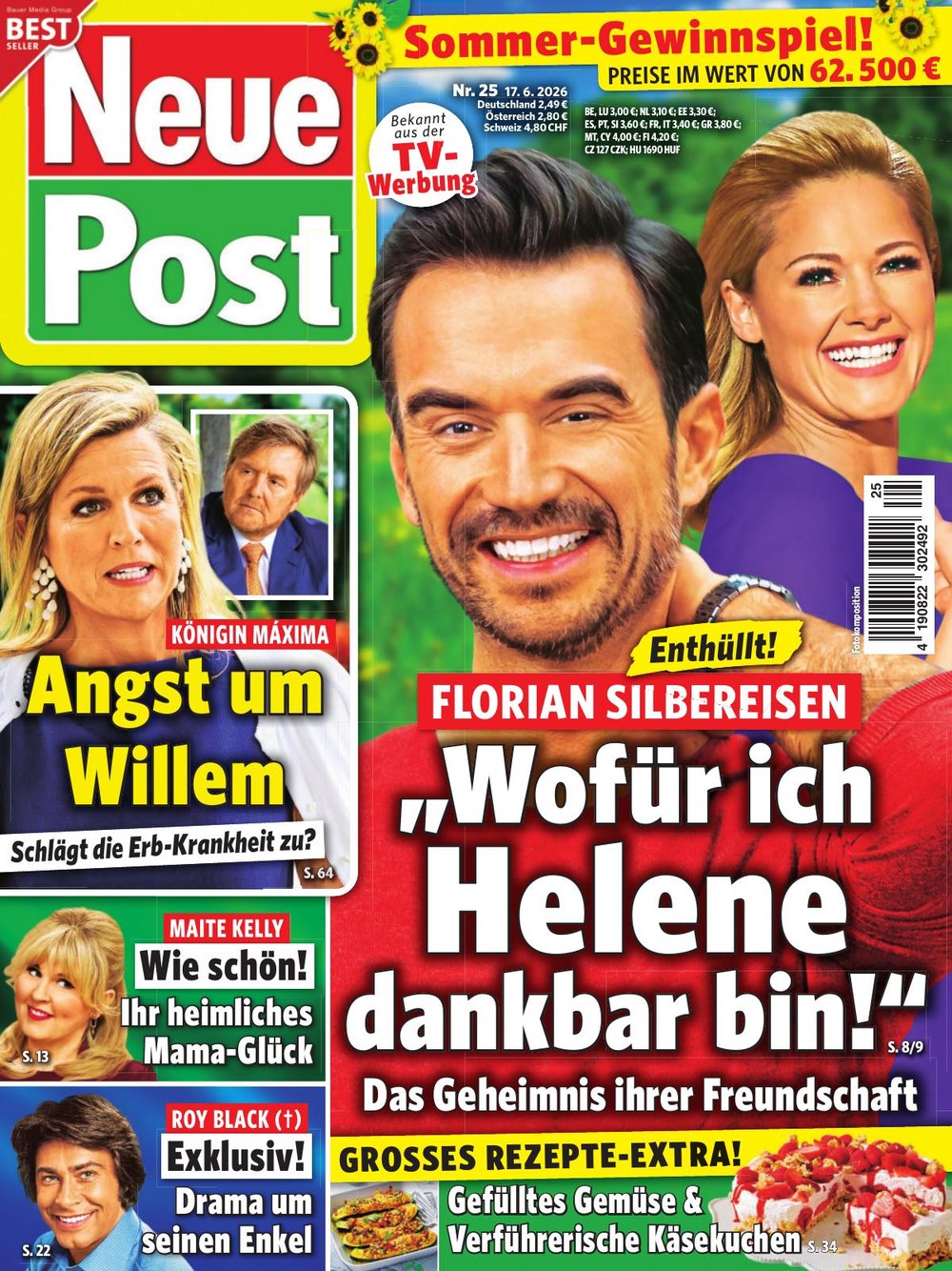 Neue Post Sonderheft Revista Alemanha 2026-25 – Florian Silbereisen Helene Fischer Máxima Of The Netherlands Willem-Alexander Of The Netherlands Maite Kelly – Edição original