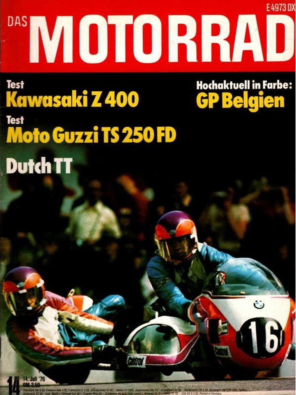 Motorrad Magazin Deutschland 1976-14 Kawasaki Z 400 Moto Guzzi TS 250 FD Dutch TT