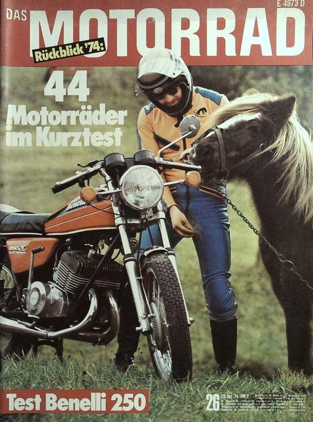 Motorrad Magazin Deutschland 1974-26 Motorrad Benelli 250 Motorradtest