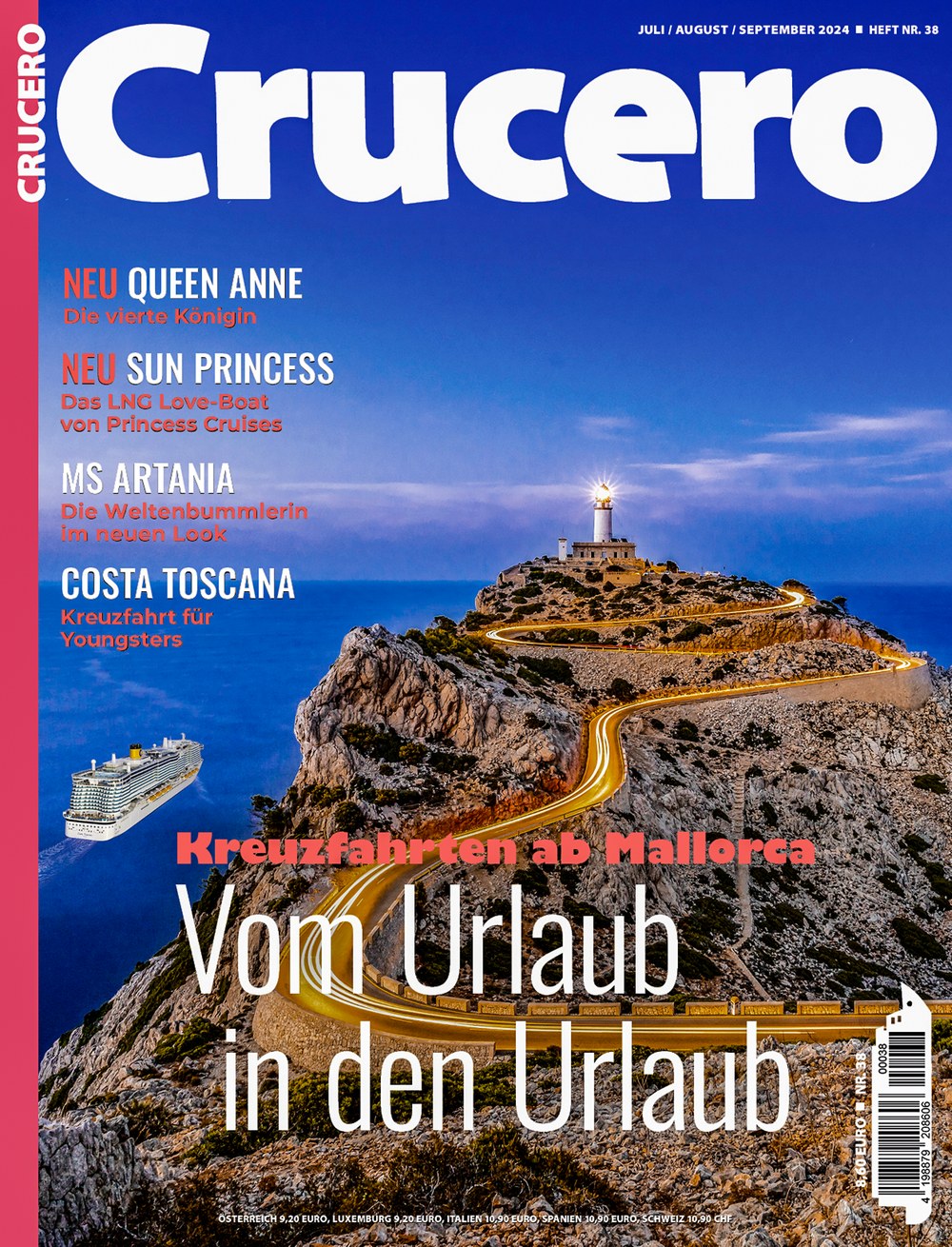 Crucero Magazin Deutschland 2024-02 Kreuzfahrt Mallorca Queen Anne