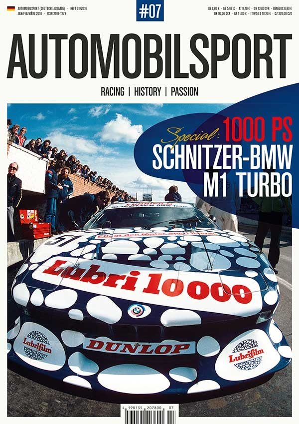 Automobilsport Magazine Germany 2016-07 BMW M1 Turbo Schnitzer Motorsport Original Print Issue