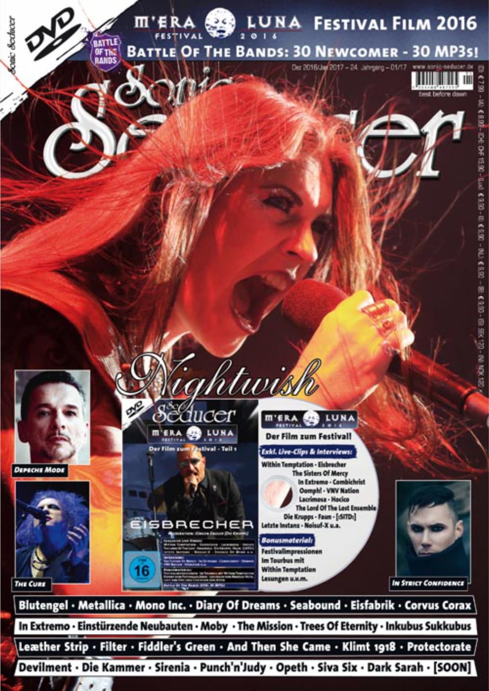 Sonic Seducer Magazin Deutschland 2016-01 Nightwish Depeche Mode The Cure Eisbrecher In Strict Confidence