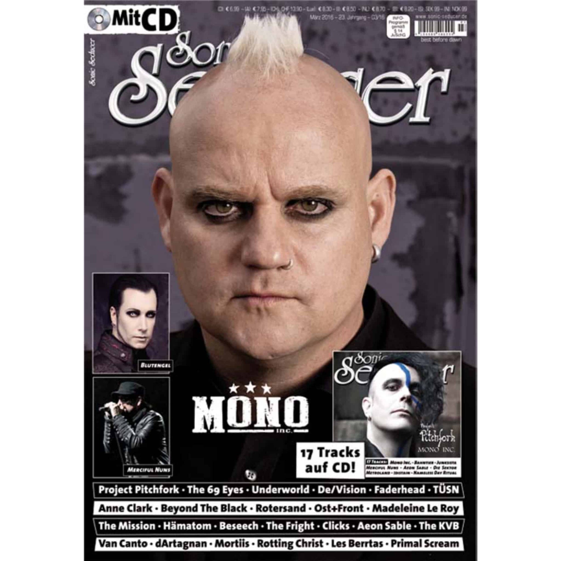 Sonic Seducer Magazin Deutschland 2016-03 Mono Inc. Blutengel Merciful Nuns Project Pitchfork The 69 Eyes