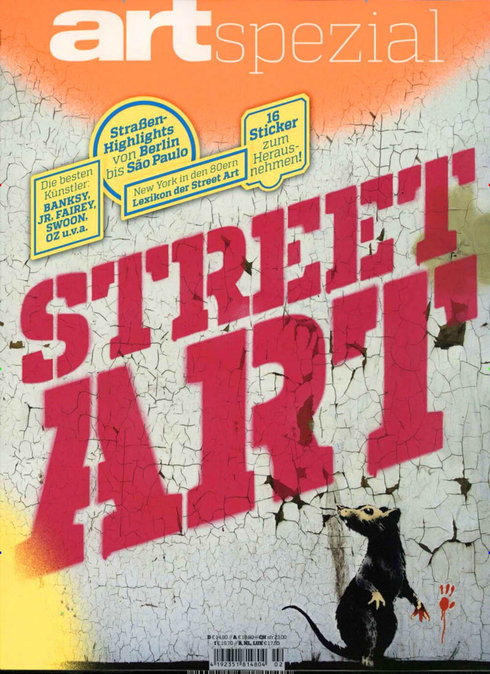 Art Magazin Deutschland 2014-02 Banksy Shepard Fairey Swoon OZ