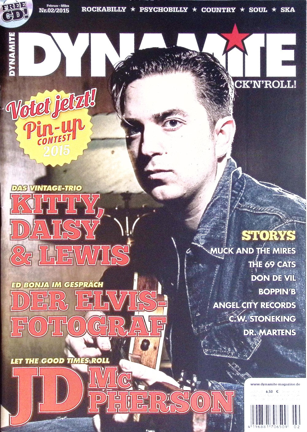 Dynamite Magazin Deutschland 2015-02 JD McPherson Ed Bonja Elvis Kitty, Daisy & Lewis Muck And The Mires