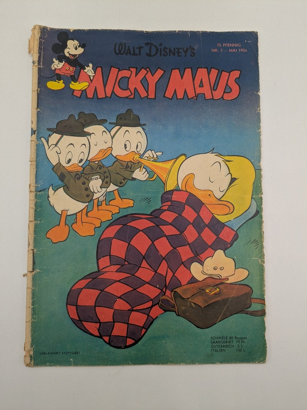 Micky Maus Magazin Deutschland 1954-05 Donald Duck Huey Duck Dewey Duck Louie Duck Mickey Mouse