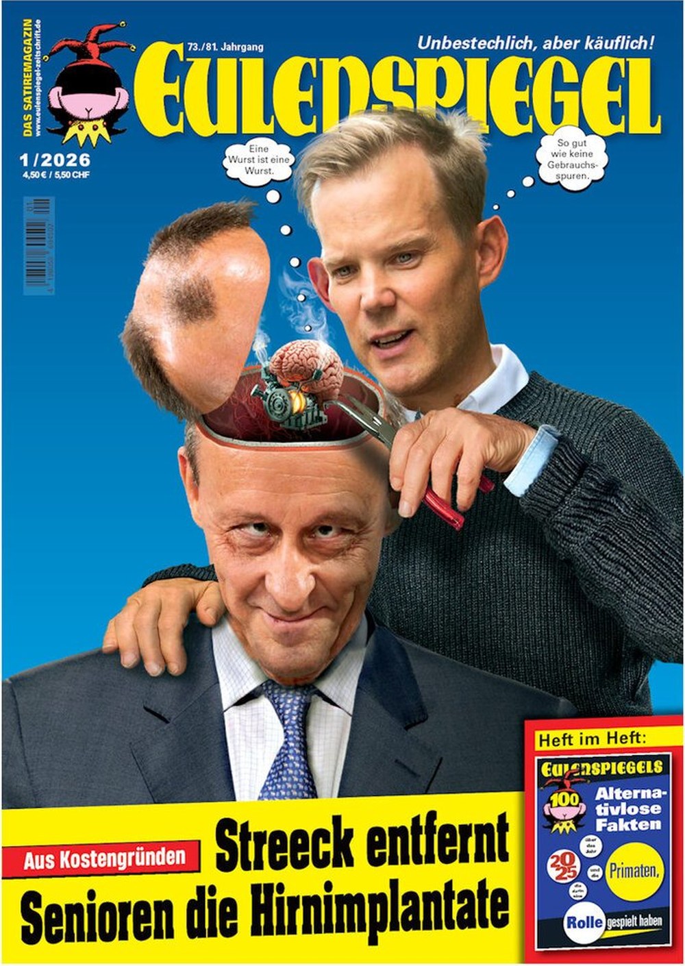 Eulenspiegel Magazin Deutschland 2026-01 Friedrich Merz Hendrik Streeck