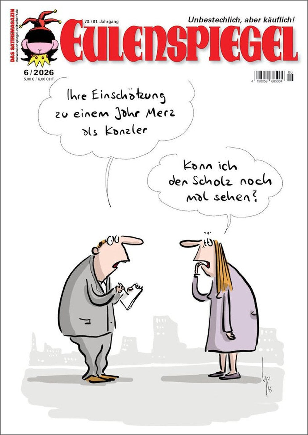 Eulenspiegel Magazin Deutschland 2026-06 Friedrich Merz Olaf Scholz