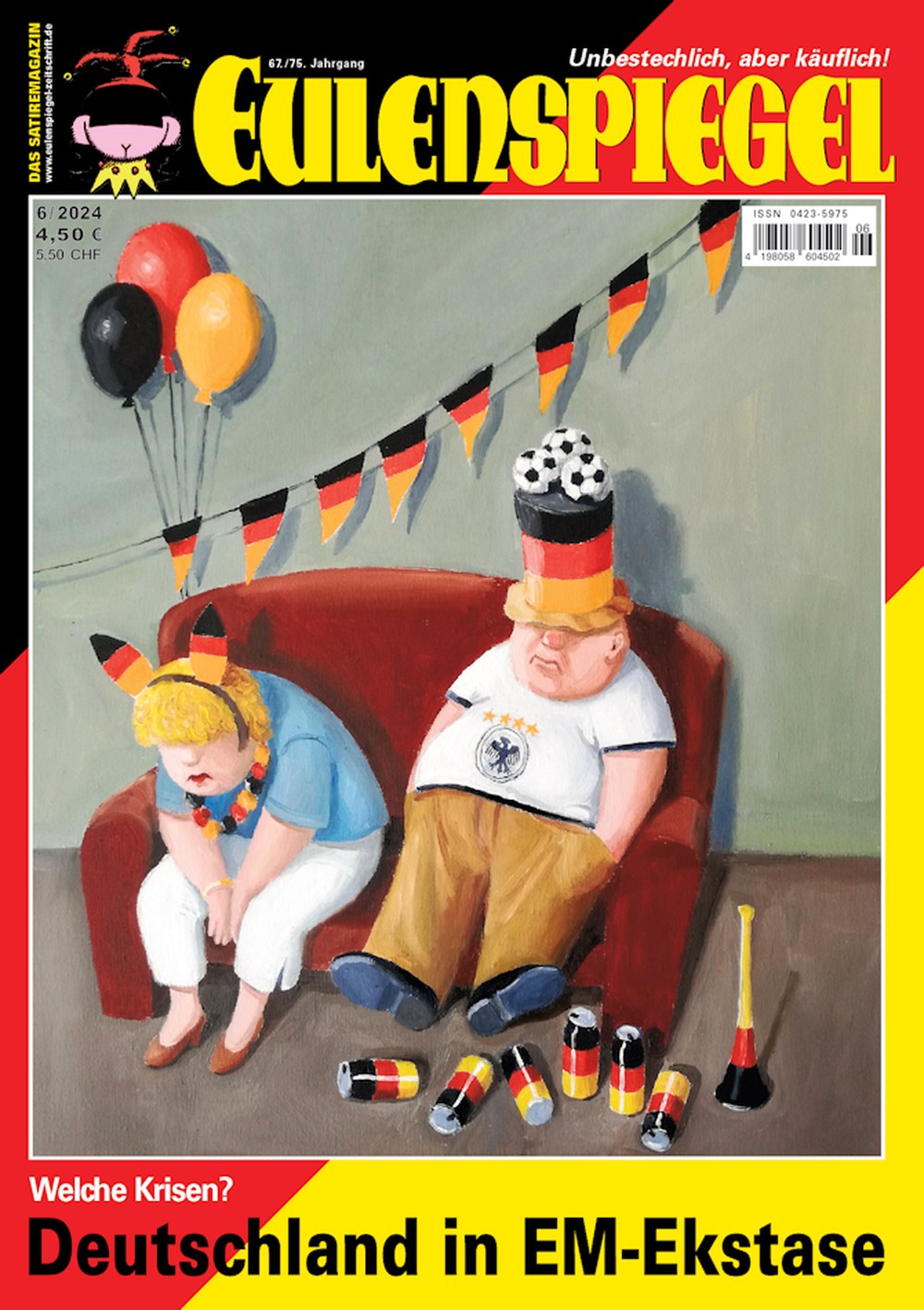 Eulenspiegel Magazin Deutschland 2024-06 Fußball-Europameisterschaft EM 2024 Deutschland