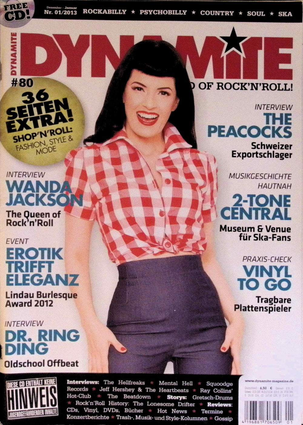 Dynamite Magazin Deutschland 2013-01 Wanda Jackson Dr. Ring Ding The Peacocks 2-Tone Central The Hellfreaks #80