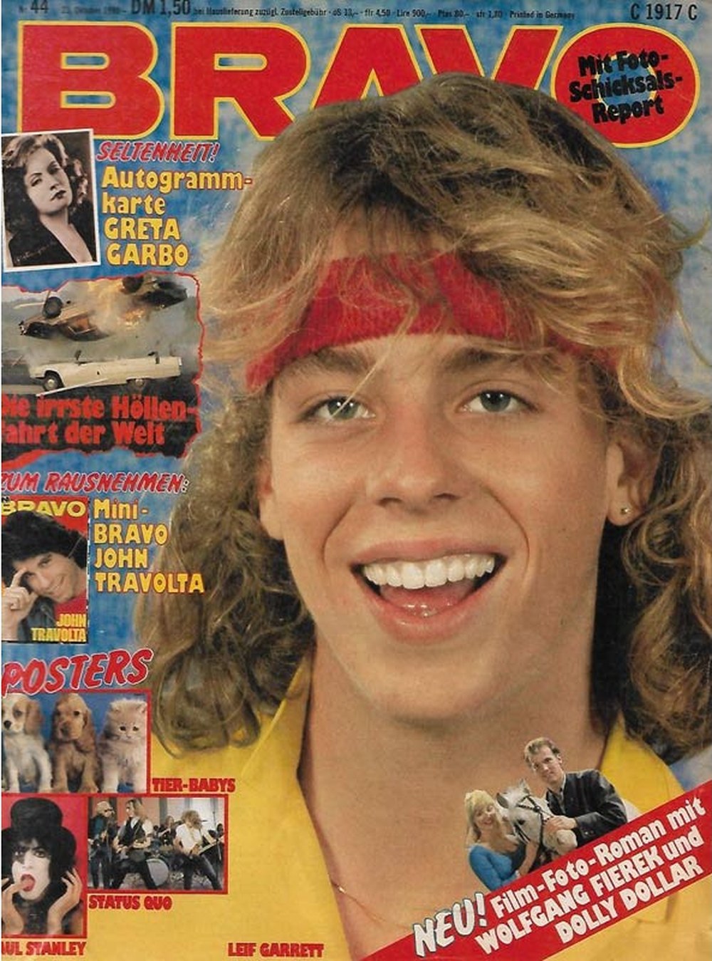 Bravo Magazin Deutschland 1907-44 Leif Garrett John Travolta Greta Garbo Paul Stanley Wolfgang Fierek
