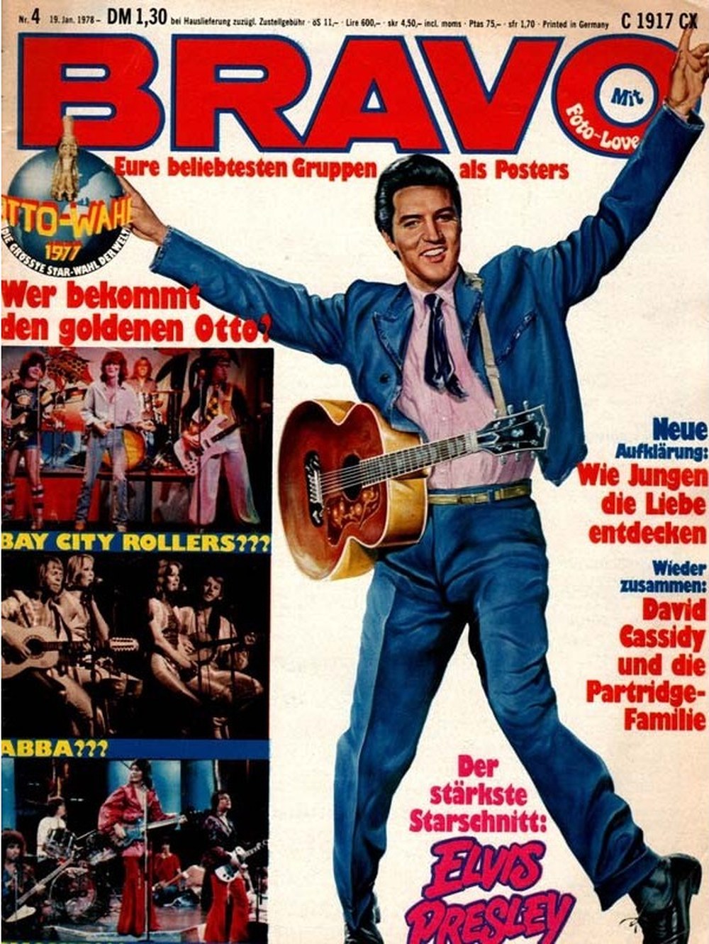Bravo Magazin Deutschland 1978-04 Elvis Presley David Cassidy Bay City Rollers ABBA Partridge Family
