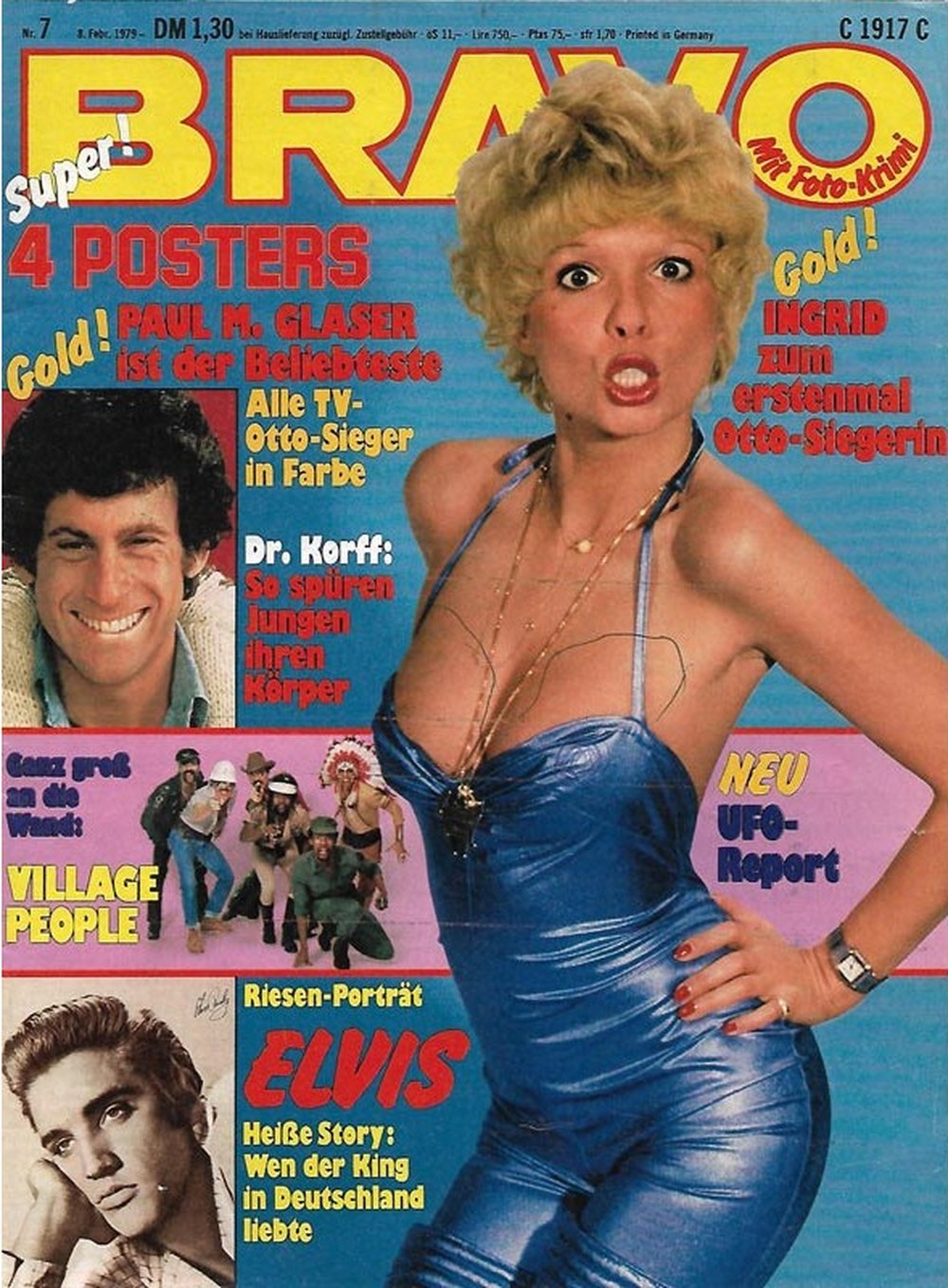 Bravo Magazin Deutschland 1979-07 Ingrid Steeger Paul Michael Glaser Elvis Presley Village People