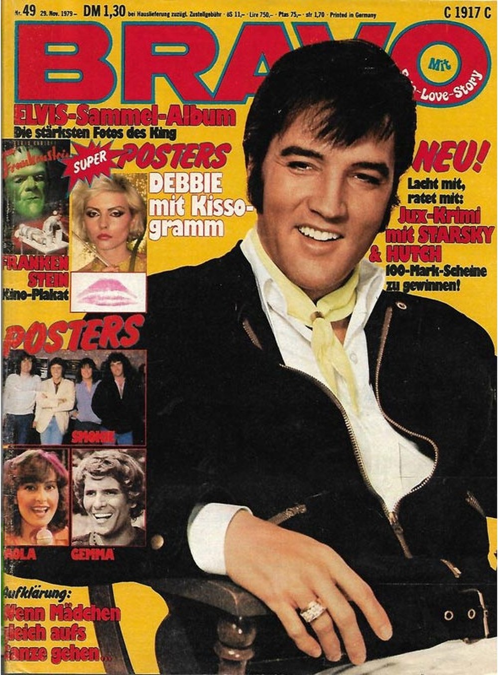 Bravo Magazin Deutschland 1979-49 Elvis Presley Debbie Harry Frankenstein Smokie Starsky & Hutch