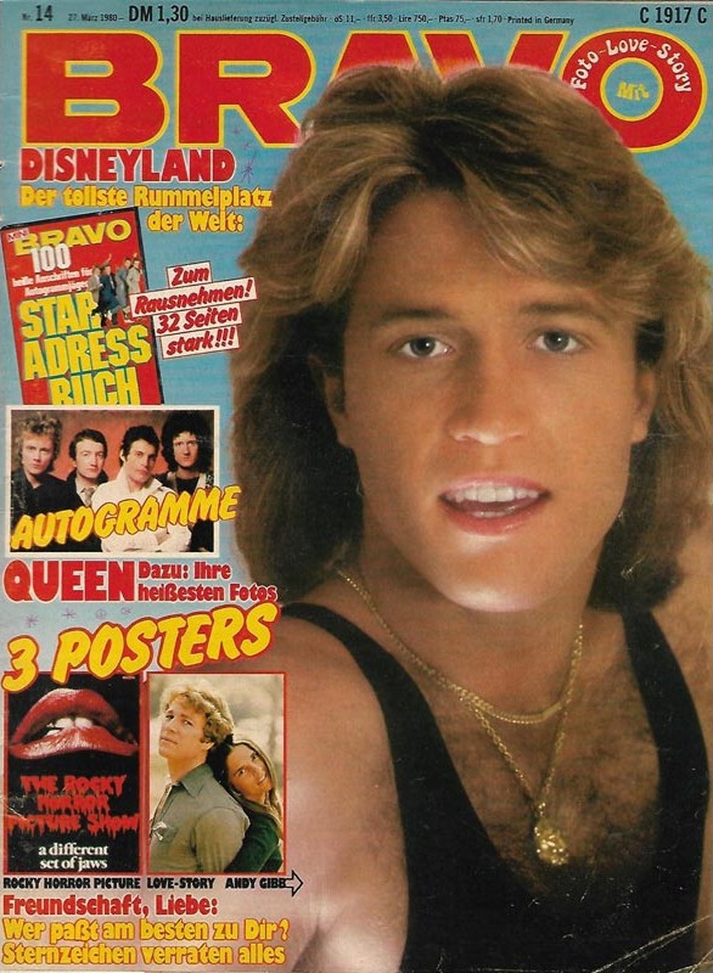 Bravo Magazin Deutschland 1980-14 Andy Gibb Queen
