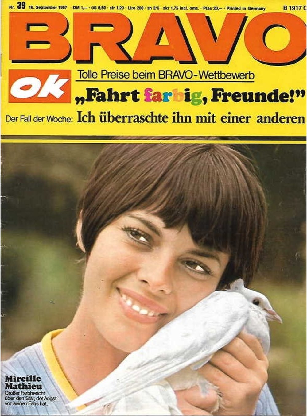 Bravo Magazin Deutschland 1967-39 Mireille Mathieu