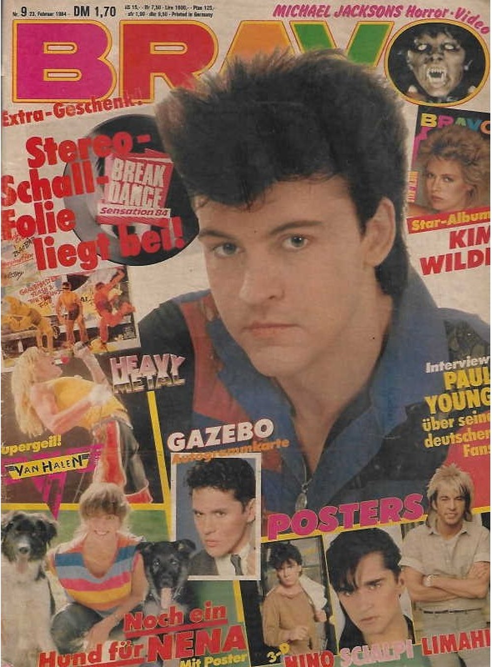 Bravo Magazin Deutschland 1984-09 Gazebo Michael Jackson Kim Wilde Paul Young Nena