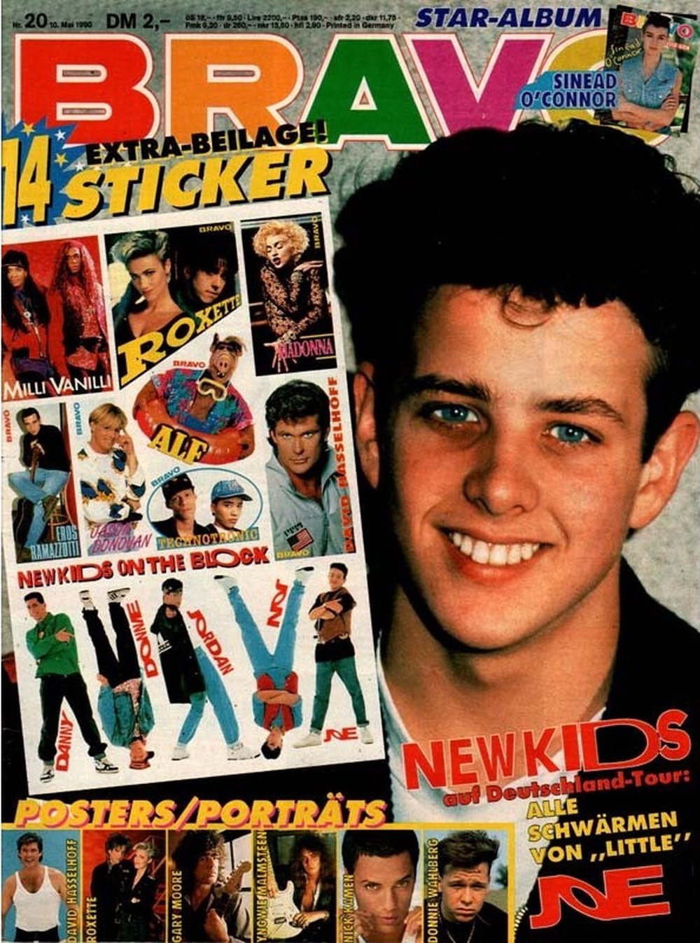 Bravo Magazin Deutschland 1990-20 Joey McIntyre Donnie Wahlberg Jordan Knight Danny Wood Jonathan Knight