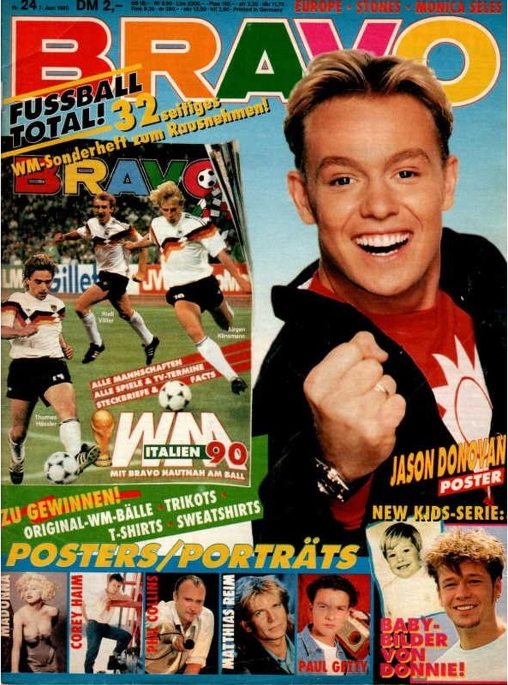 Bravo Magazin Deutschland 1990-24 Jason Donovan Madonna Corey Haim Phil Collins Matthias Reim