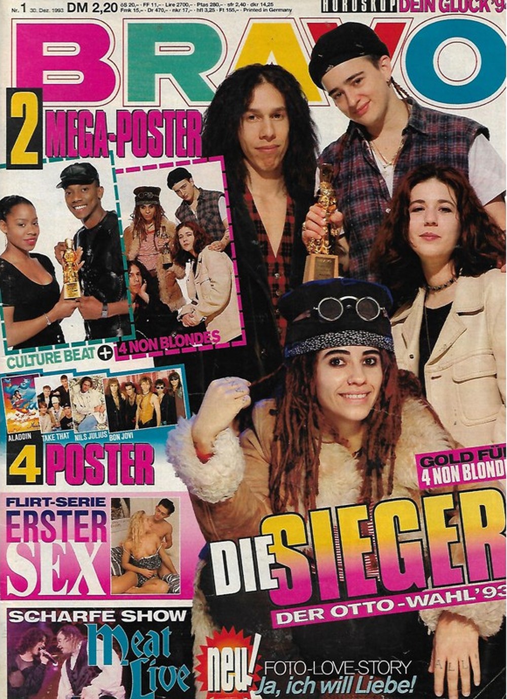 Bravo Magazin Deutschland 1993-01 4 Non Blondes Culture Beat Meat Loaf Take That Bon Jovi