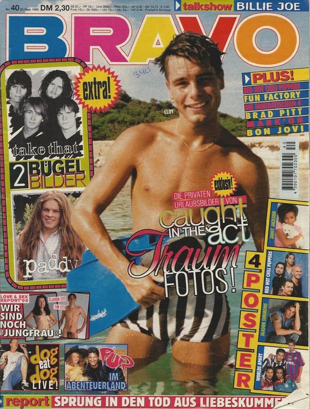 Bravo Magazin Deutschland 1995-40 Caught In The Act Take That Paddy Billie Joe Armstrong Brad Pitt