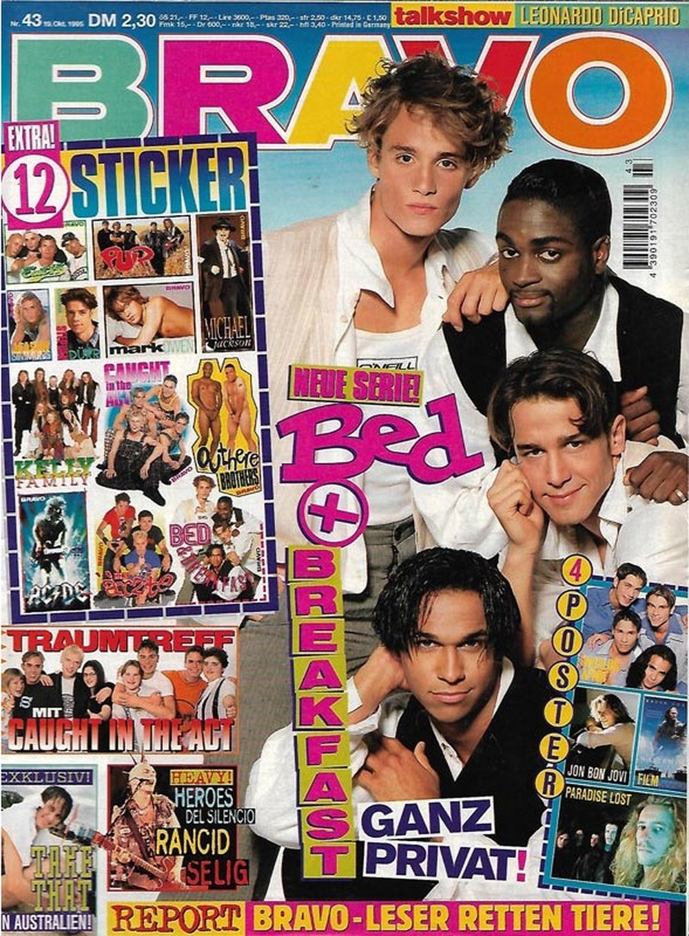 Bravo Magazin Deutschland 1995-43 Bed & Breakfast Leonardo DiCaprio Take That Jon Bon Jovi Michael Jackson