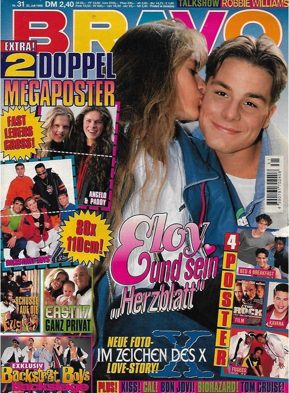 Bravo Magazin Deutschland 1996-31 Eloy De Jong Paddy Kelly Angelo Kelly Robbie Williams Tom Cruise