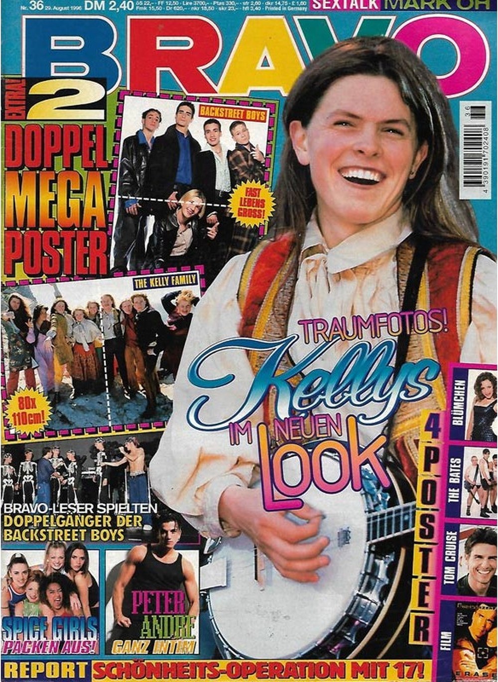 Bravo Magazin Deutschland 1996-36 Paddy Kelly Peter Andre The Kelly Family Backstreet Boys Spice Girls