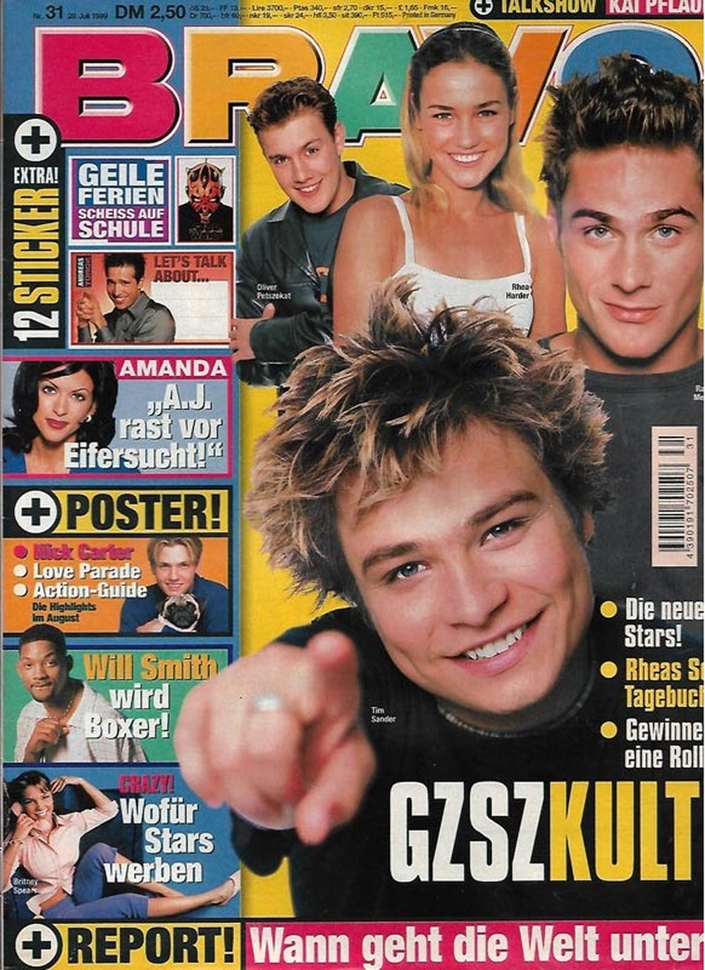 Bravo Magazin Deutschland 1999-31 Tim Sander Oliver Petszokat Rhea Harder Will Smith Nick Carter