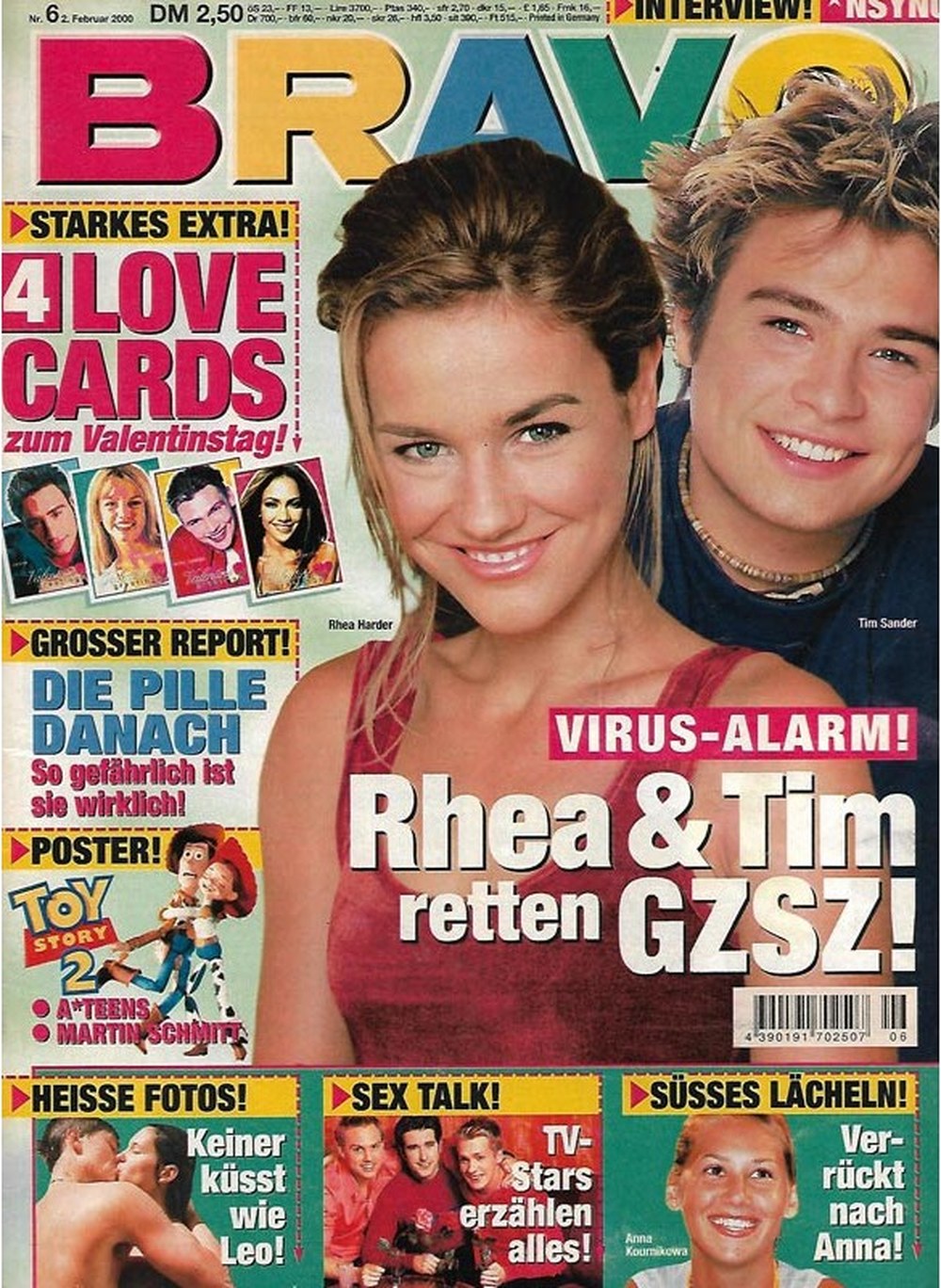 Bravo Magazin Deutschland 2000-06 Rhea Harder Tim Sander Leonardo DiCaprio Anna Kournikova A*Teens