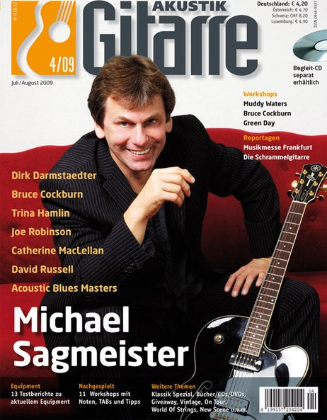Akustik Gitarre Magazin Deutschland 2009-04 Michael Sagmeister Dirk Darmstaedter Bruce Cockburn Trina Hamlin Joe Robinson