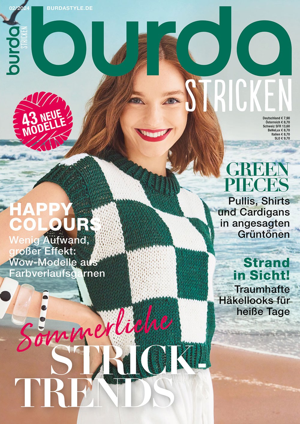 Burda Stricken Magazin Deutschland 2024-02 Stricken Häkeln Sommer-Strickmode