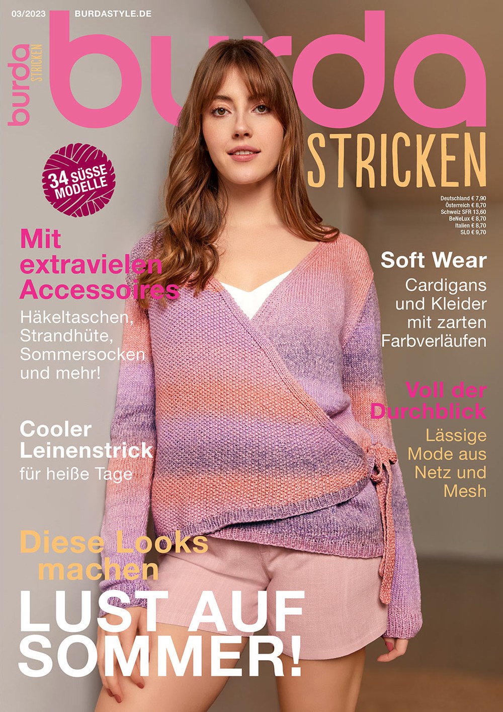 Burda Stricken Magazin Deutschland 2023-03 Stricken Sommermode Accessoires